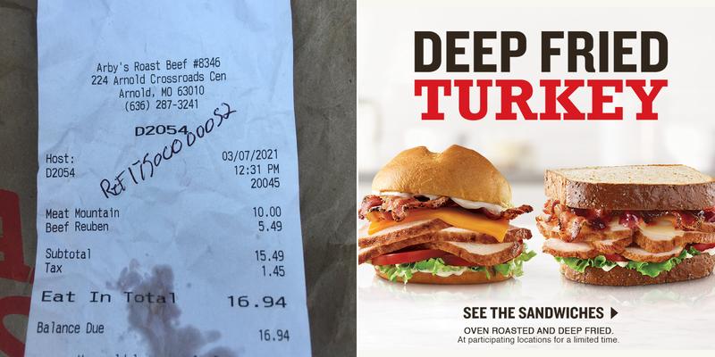 Arby's Menu