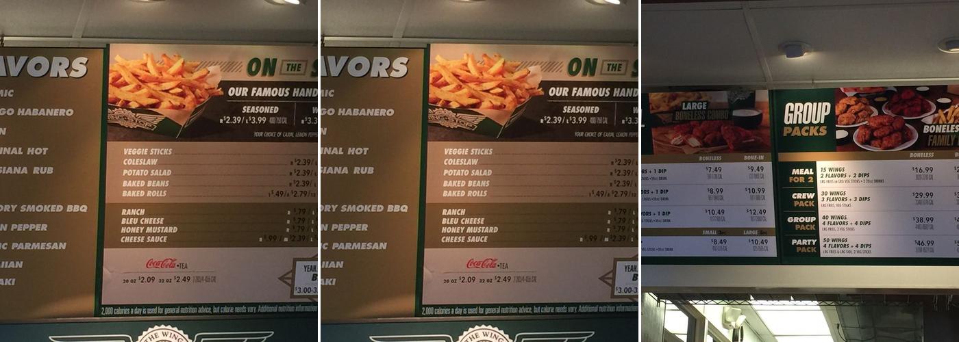 Wingstop Menu