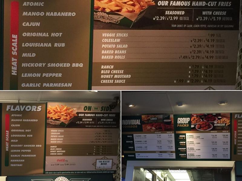 Wingstop Menu