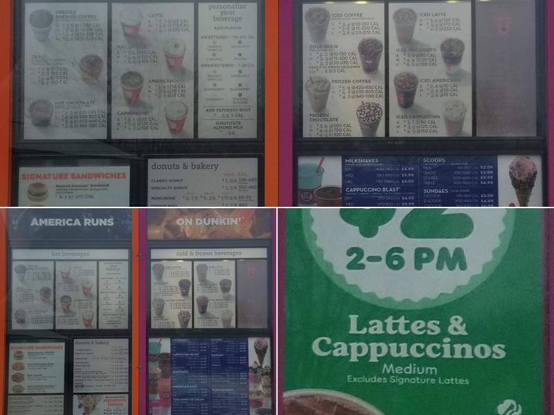 Dunkin' Menu
