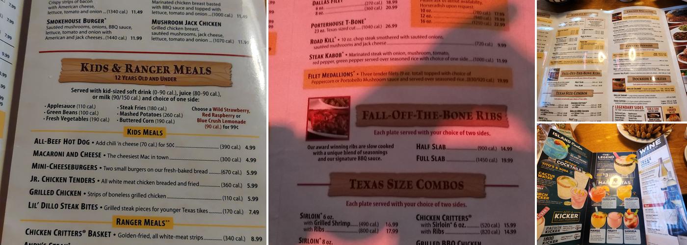 Texas Roadhouse Menu