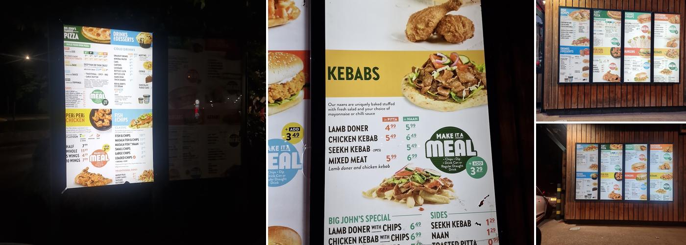 Big John's Chelmsley Wood Menu