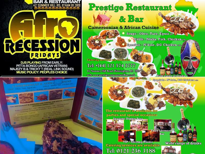 Prestige Restaurant & Bar Club Menu