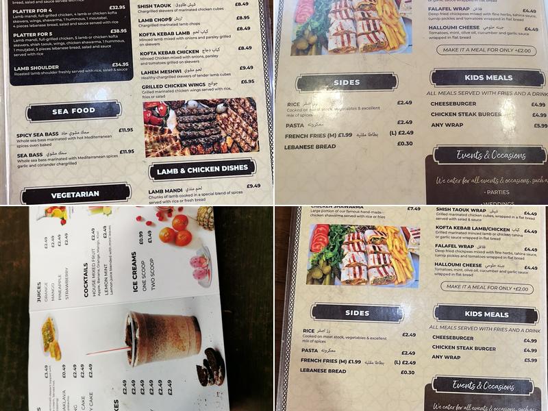 Syrian House Menu