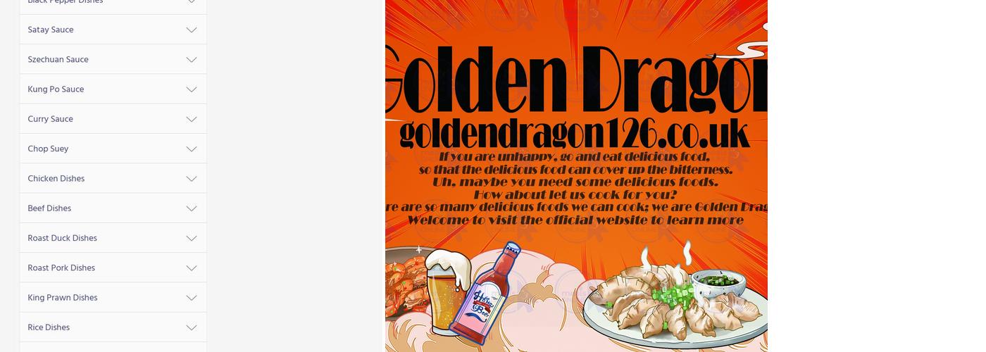 Golden Dragon Chinese Takeaway Menu