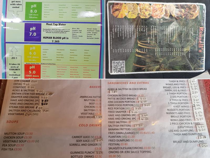 Russells Menu