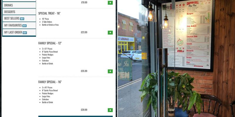 Caspian Pizza (Harborne) Menu