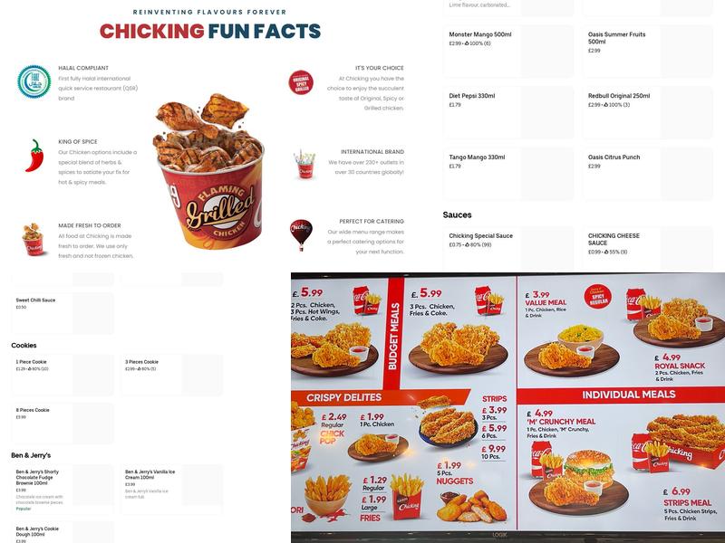 Chicking Selly Oak Menu