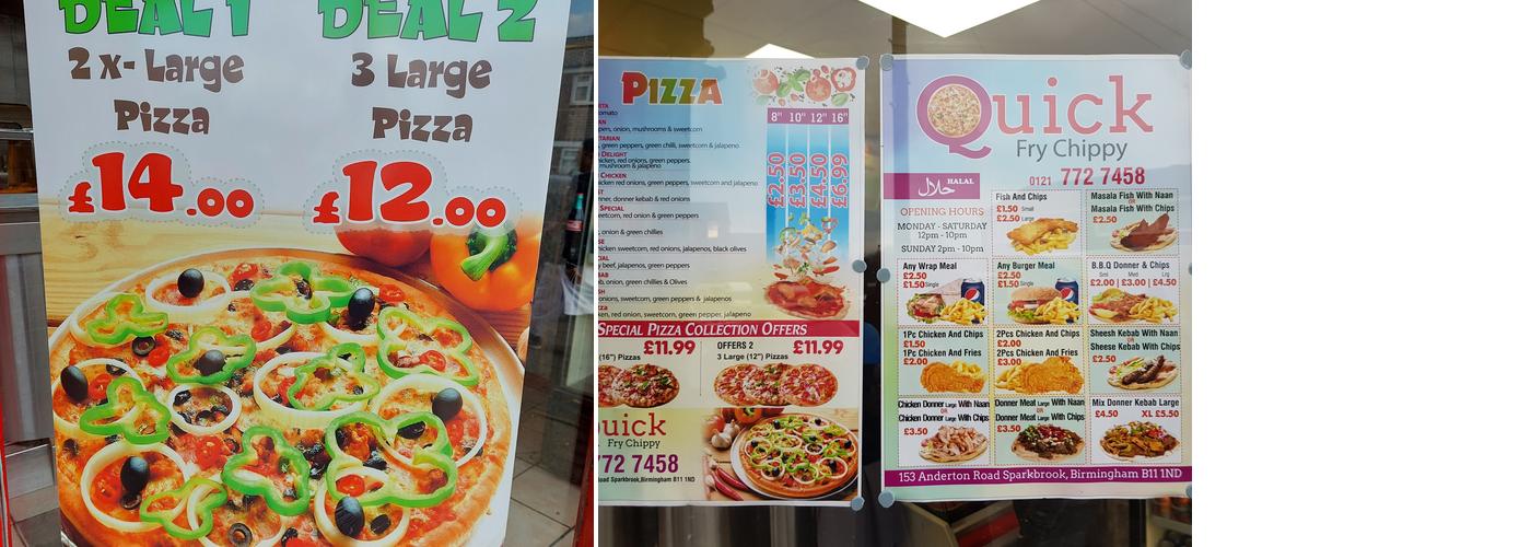 Quick Fry Chippy Menu