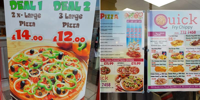 Quick Fry Chippy Menu