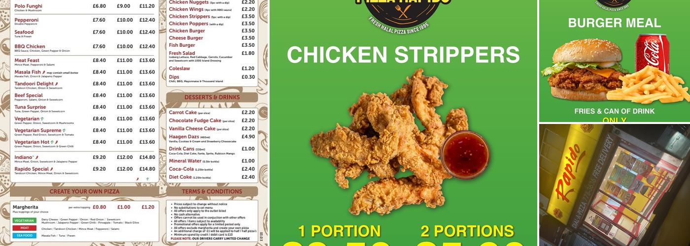 Pizza Rapido Menu