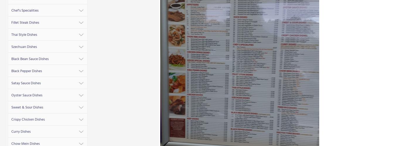 ARDEN OAK Cantonese Cuisine Takeaway Menu