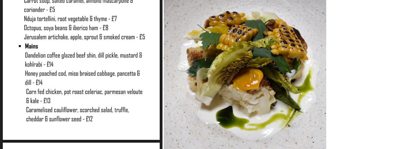 GRiT food & drink Menu