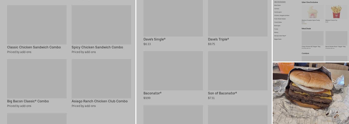Wendy's Menu