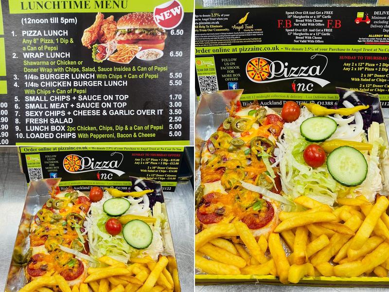 Pizza Inc Bishop Auckland Menu