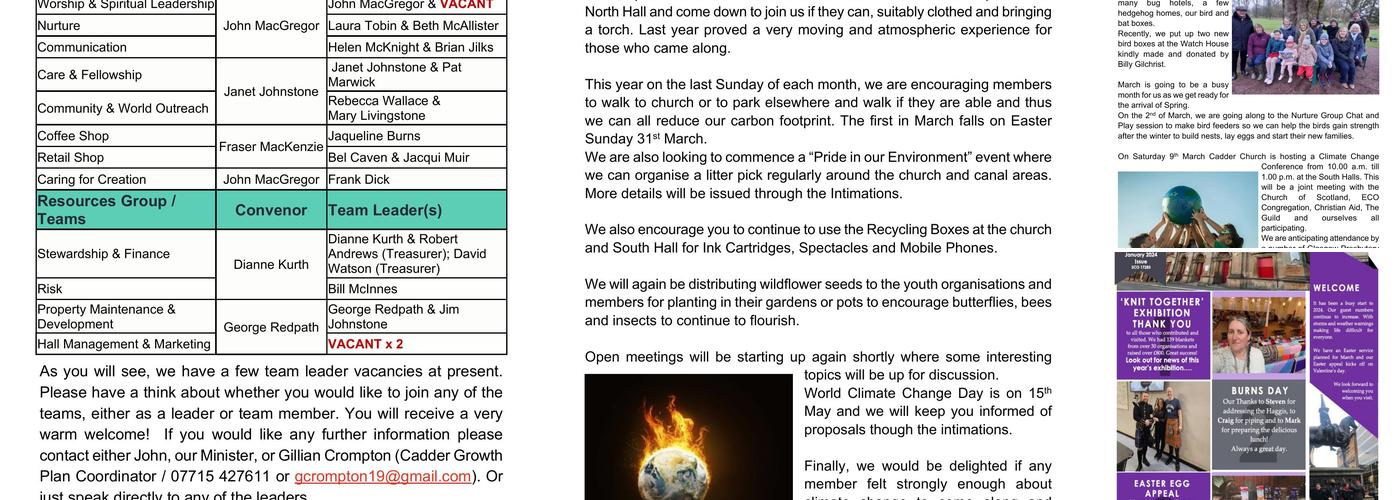 Cadder South Halls & Coffee Shop Menu