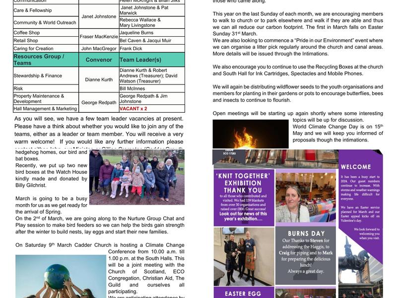 Cadder South Halls & Coffee Shop Menu