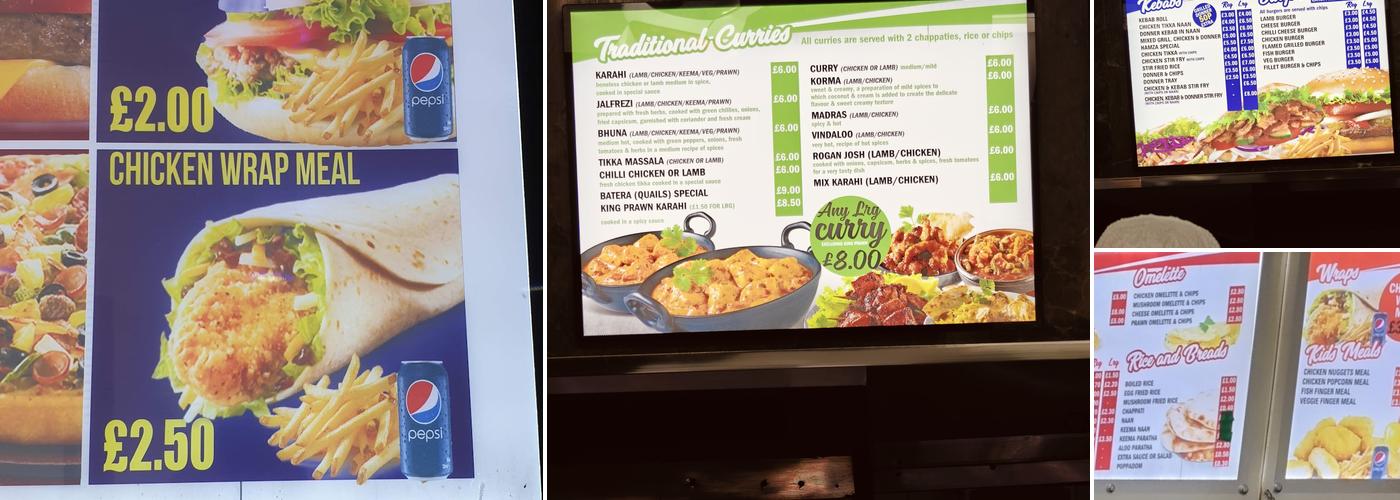 Hamza Takeaway Menu