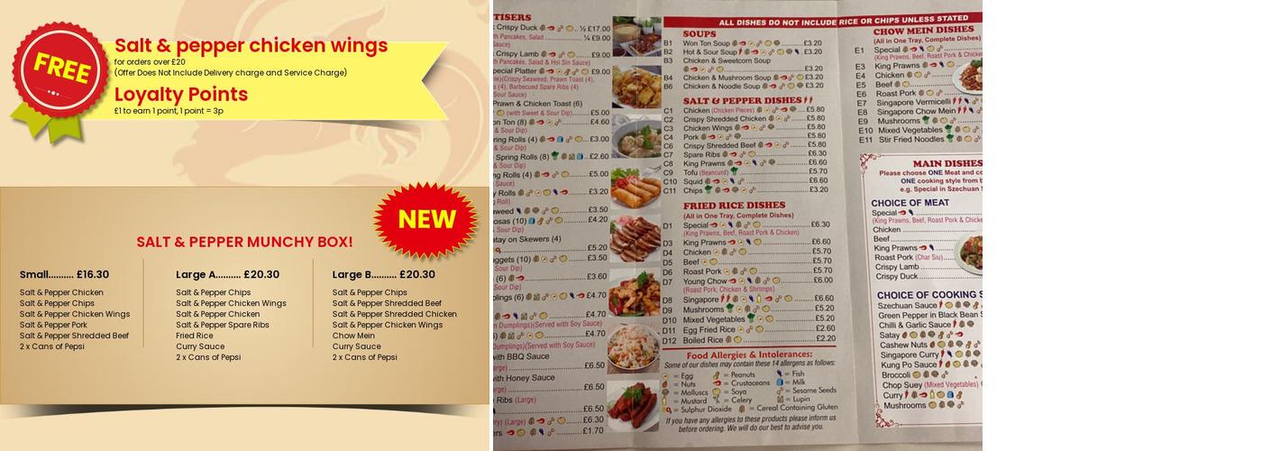 New Dragon Chinese Restaurant Menu