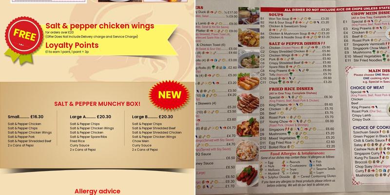 New Dragon Chinese Restaurant Menu