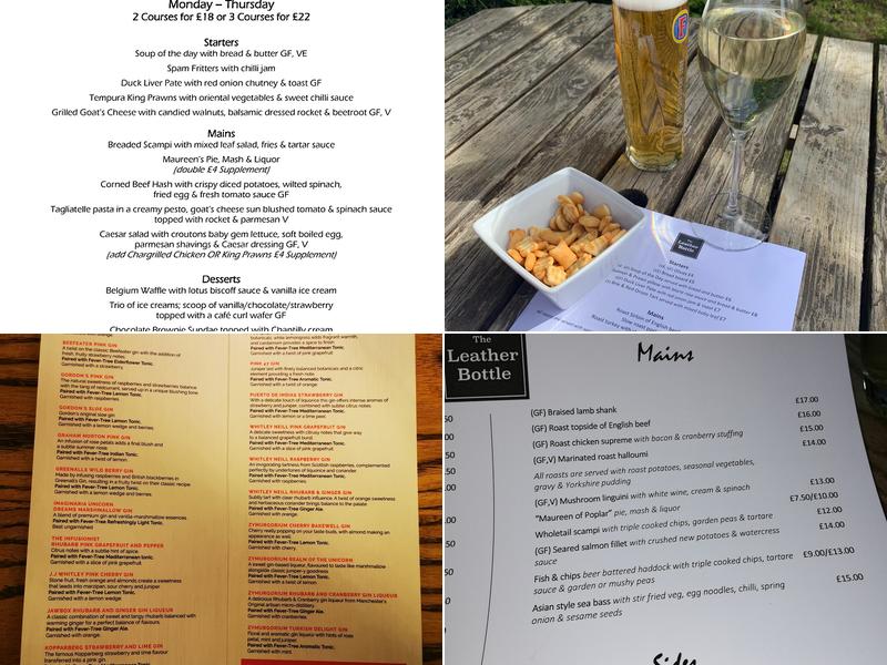 The Leather Bottle Blackmore Menu