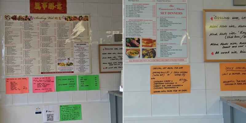 The Sizzling Wok Menu