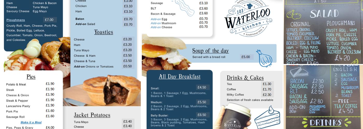 103 Waterloo Kitchen Menu