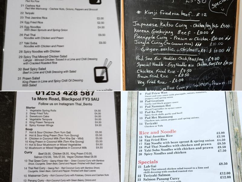 BENTO • FRESHLY COOKED THAI FOOD Menu