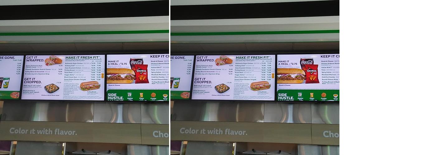 Subway Menu