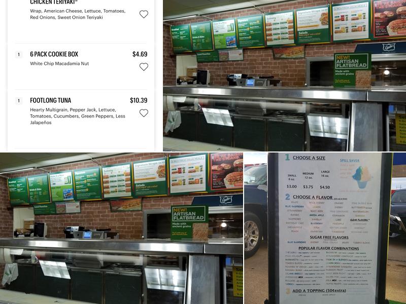 Subway Menu