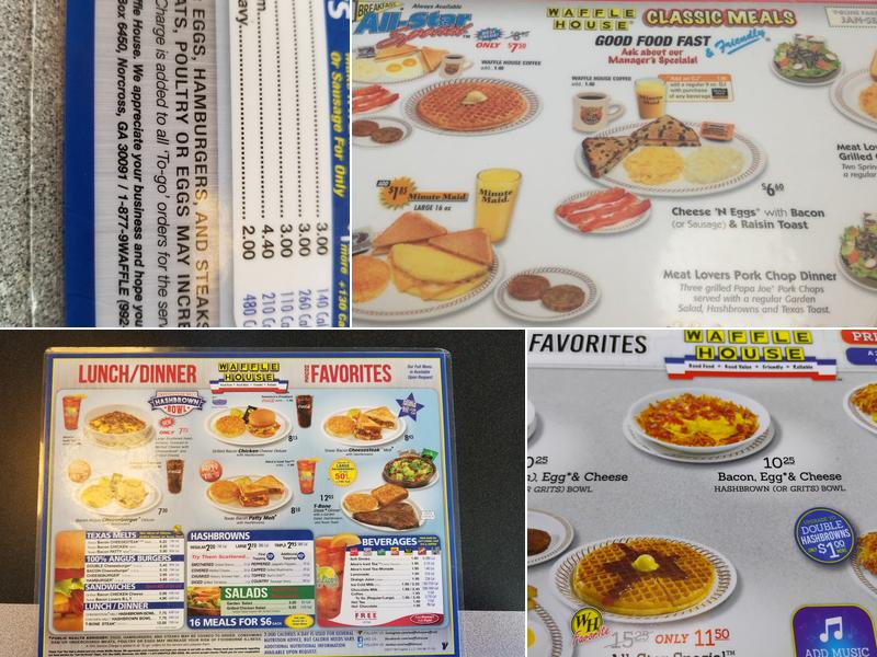 Waffle House Menu