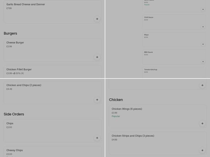 C Sider Pizza & Kebab House Menu