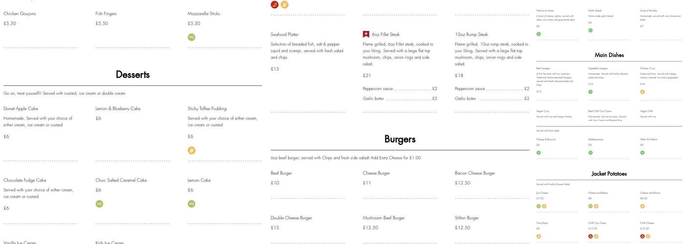 Nelson's Ale House Menu