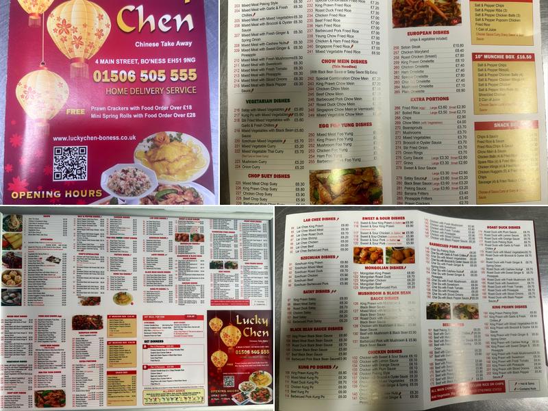 Lucky Chen Menu
