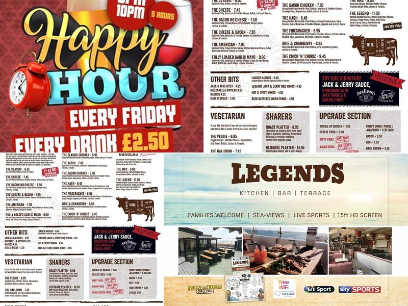 Legends Sports Bar Menu