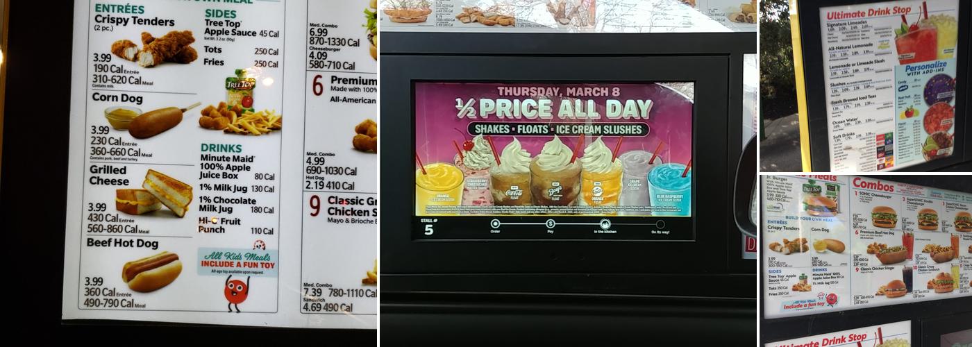 Sonic Drive-In Menu