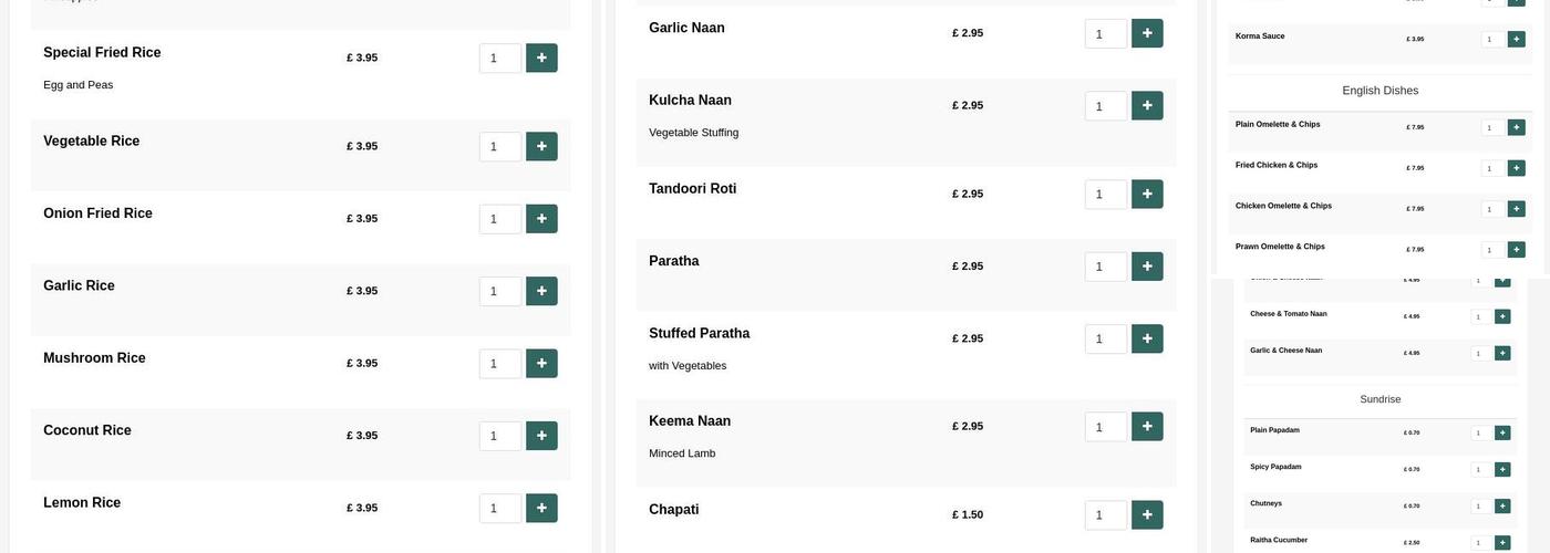 Barnham Tandoori Takeaway Menu