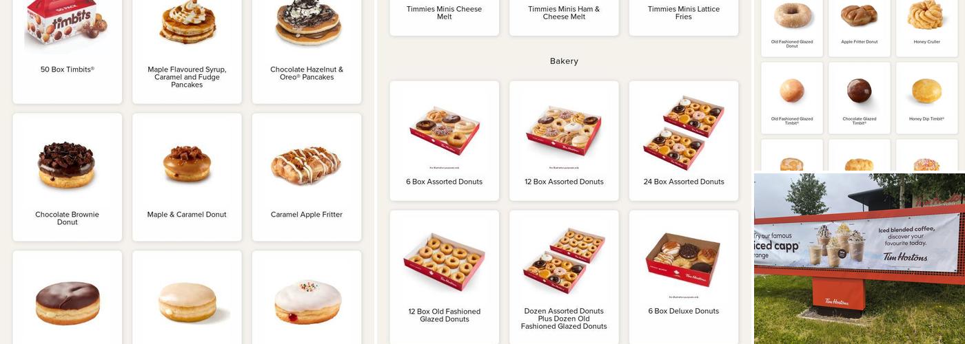 Tim Hortons Menu
