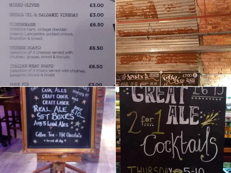 Great Ale At The Vaults Menu