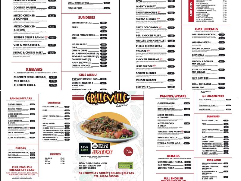 GRILLEVILLE EXPRESS Menu