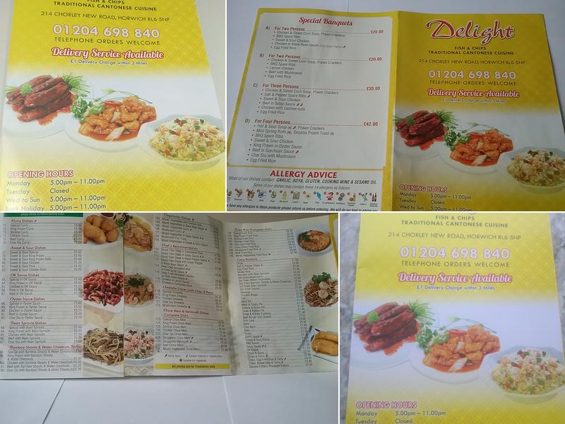 Delight Menu