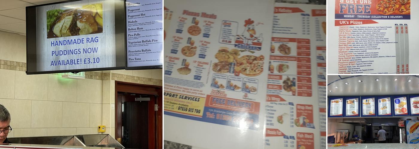 UK Takeaway Bolton Menu