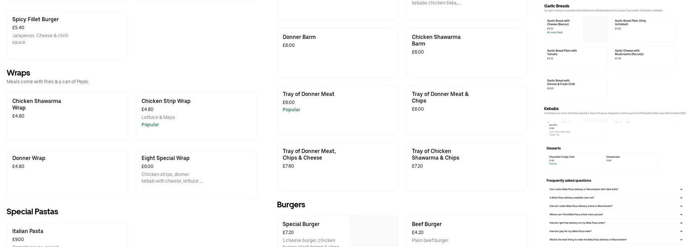 A'la Pizza & Grill Bolton Menu