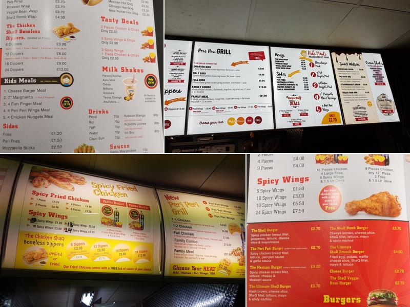 The Chicken ShaQ Menu