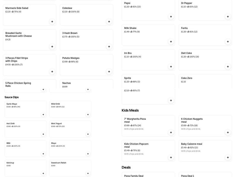 Marmaris Turkish Grill Menu