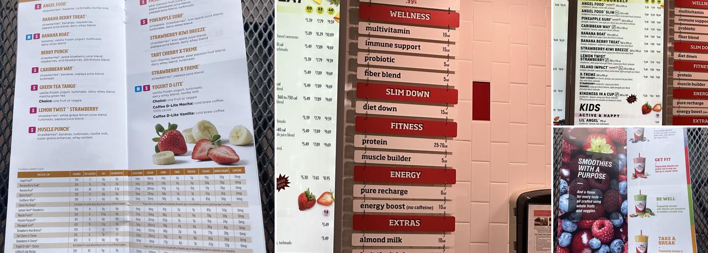 Smoothie King Menu