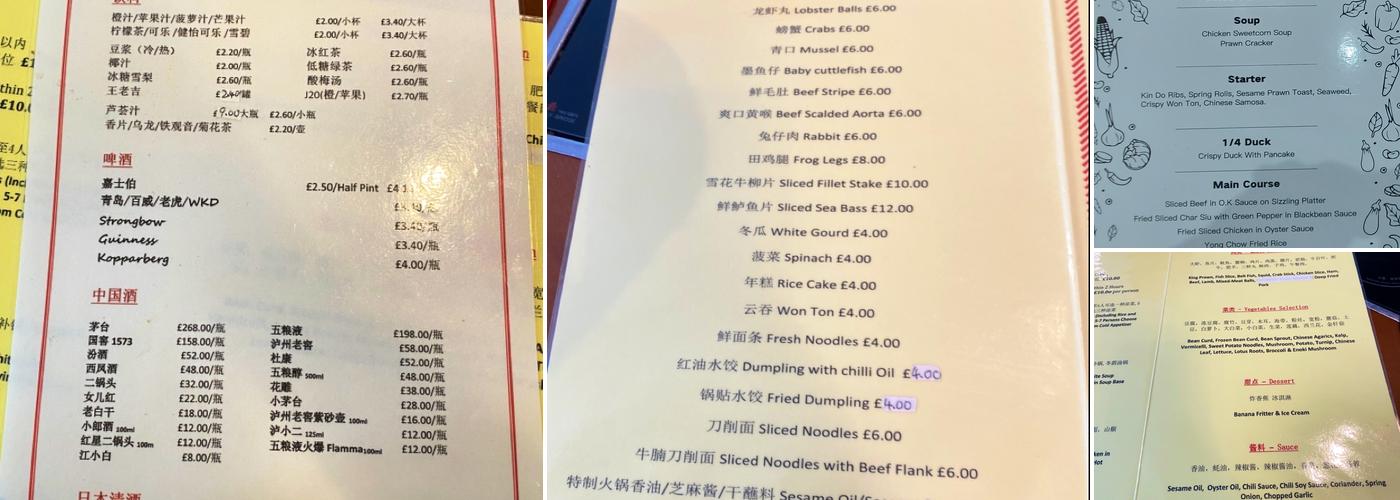 Mr. Chilli Chinese Restaurant Menu