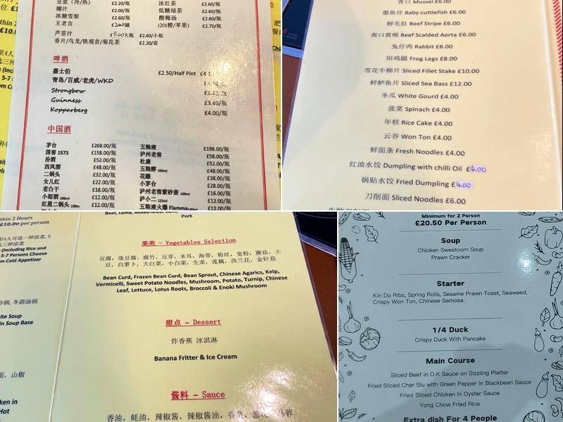 Mr. Chilli Chinese Restaurant Menu