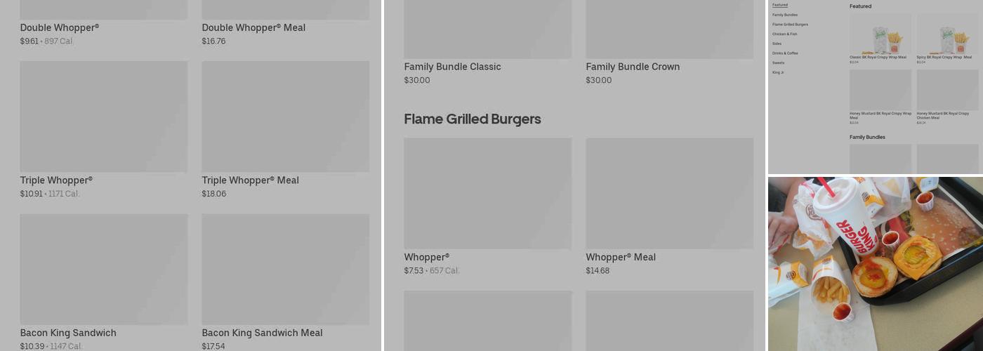 Burger King Menu