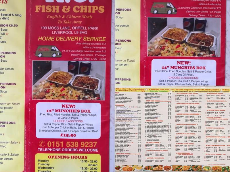 K.C. Fish & Chips Menu